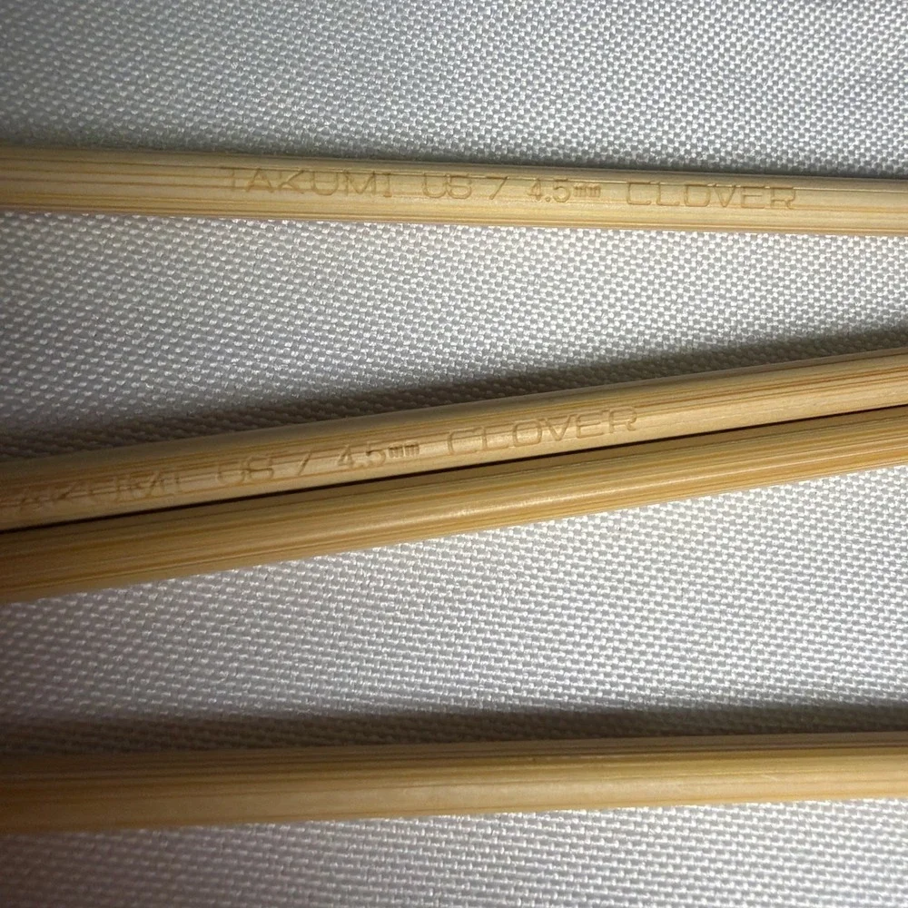 LOT of CLOVER TAKUMI BAMBOO Knitting Needles Sizes 8, 17 (12.75mm), 11 (8mm) Etc